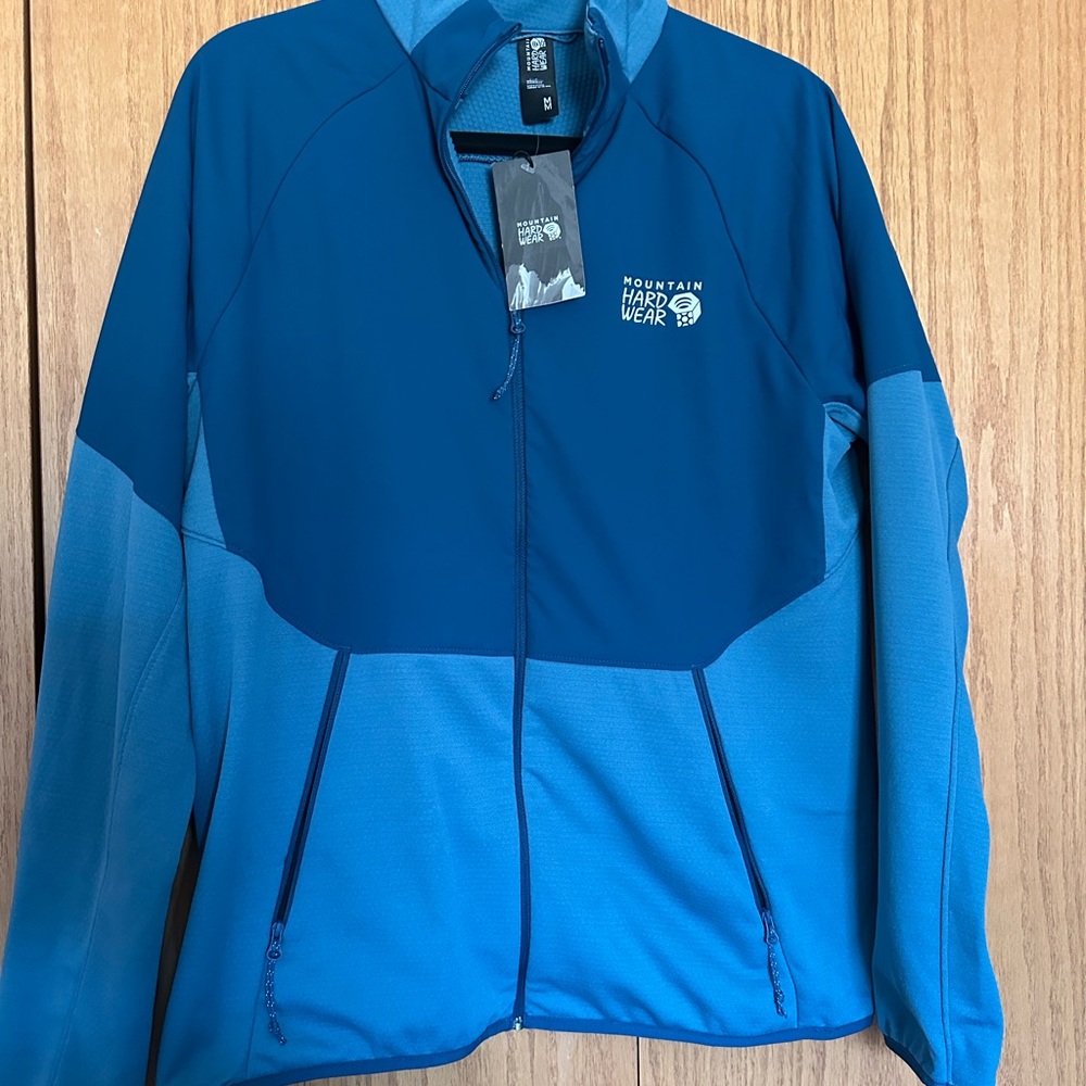 Mountain Hardwear Men's Stratus Range Full Zip Jacket TwoTone Blue Sz Medium